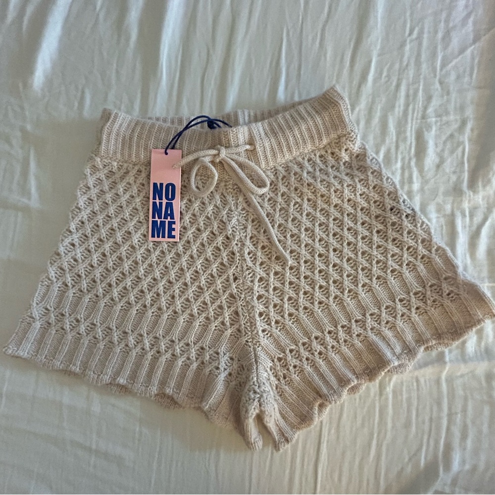 {{no name}} Cashmere Crochet Shorts